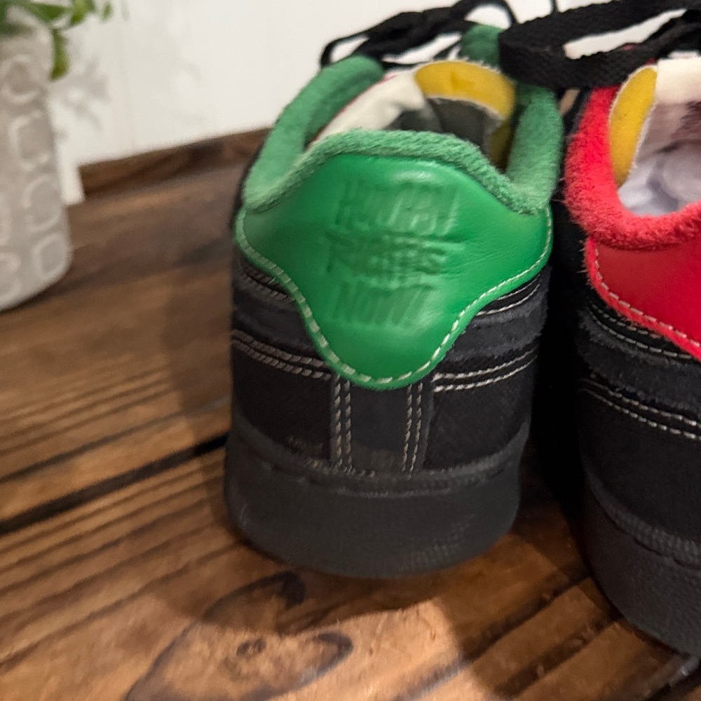 Reebok Retro Men's Club C Revenge Human Rights Black Sneakers with Red and Green - Picture 4 of 10